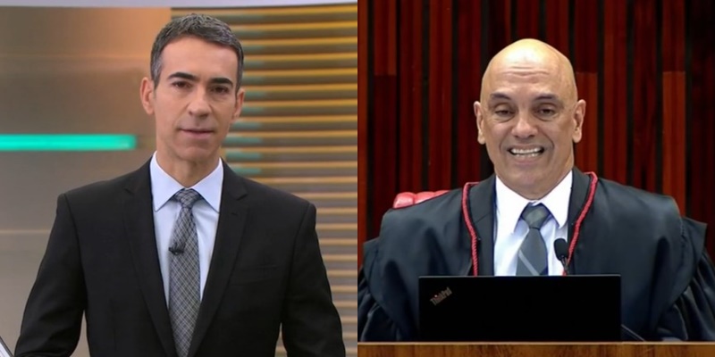 Tralli destacou o pronunciamento de Alexandre de Moraes no início do JH