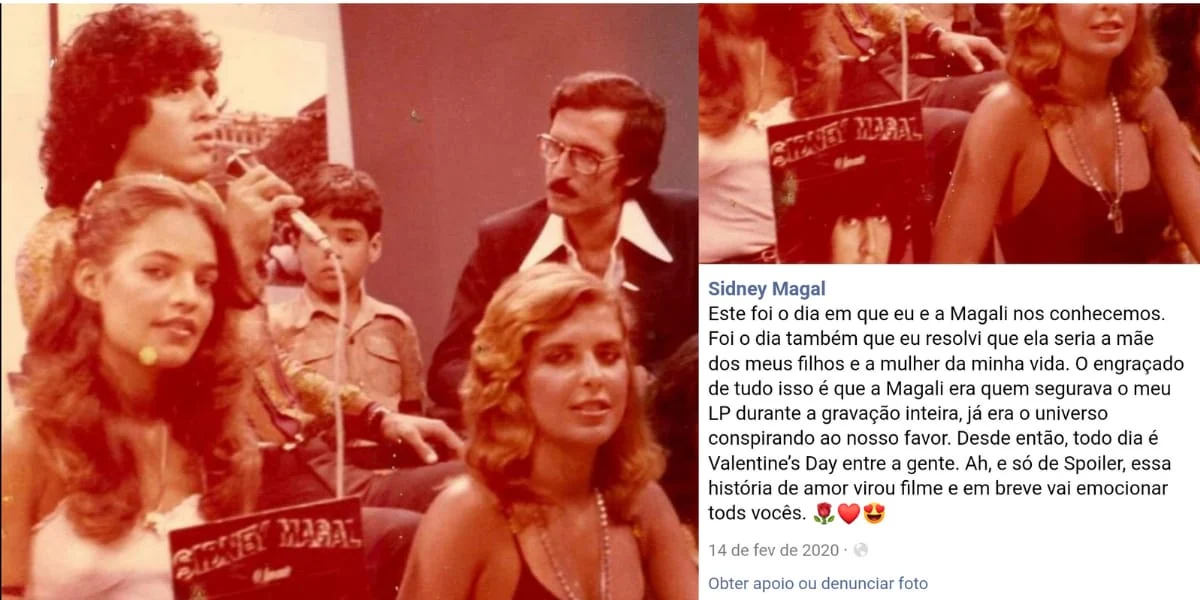  O famoso Sidney Magal relembrou quando conheceu o seu grande amor - Foto Reprodução