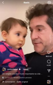 Daniel deixa os fãs encantados ao publicar um vídeo com sua pequena filha Olívia de apenas 8 meses e prova que pequena tem futuro na música (Reprodução - Instagram)