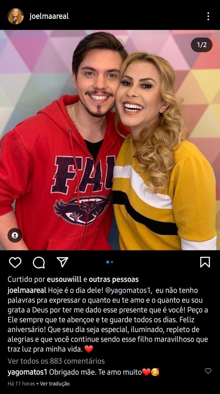 Publicação de Joelma (Foto: Divulgação)