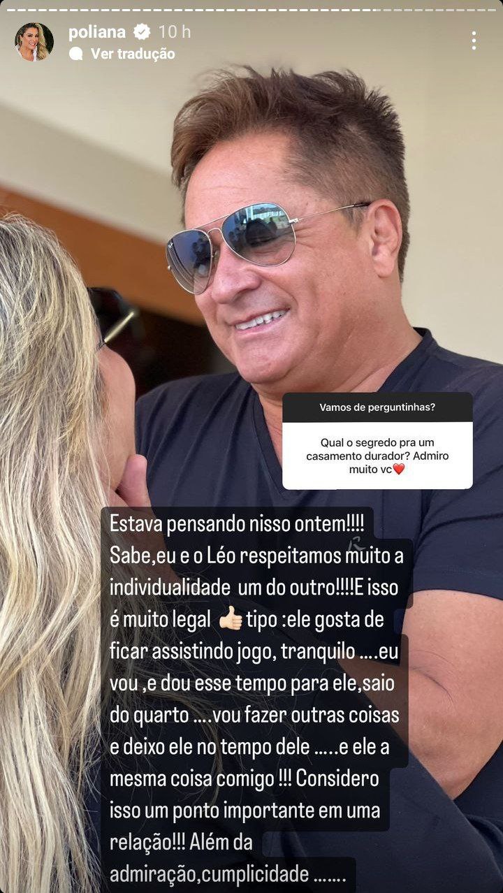 Poliana Rocha falou da relação com Leonardo (Foto: Reprodução/ Instagram)