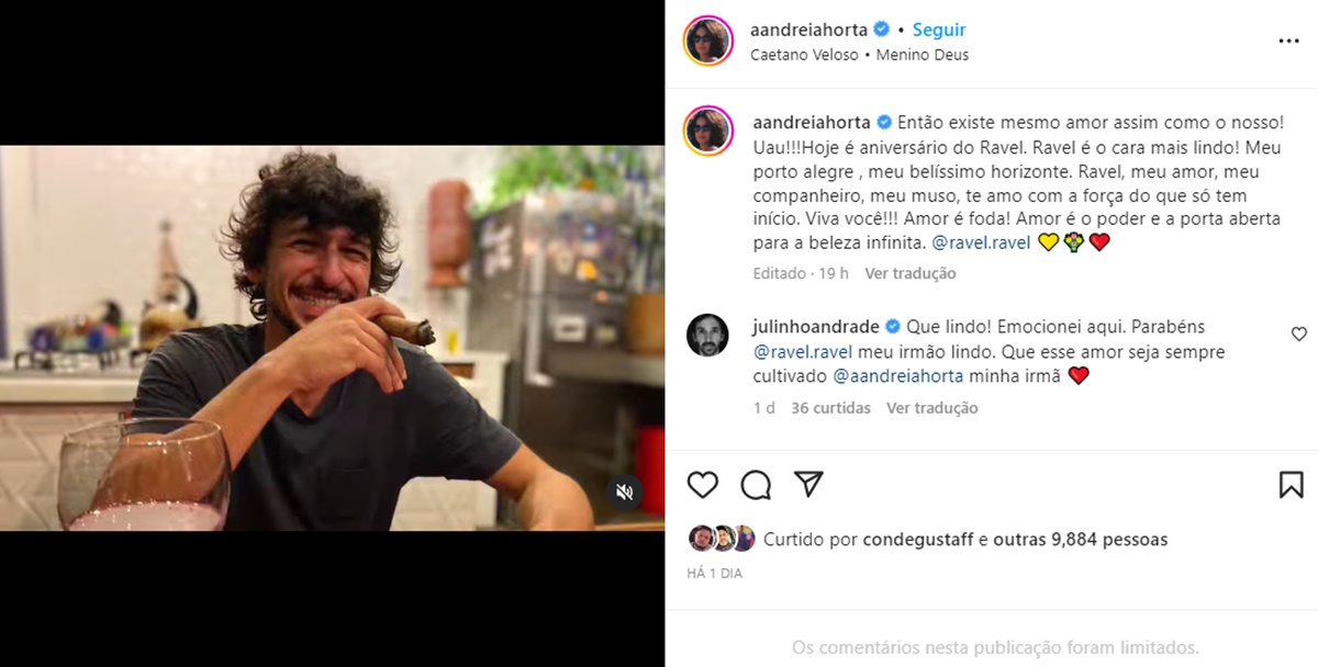 Andréia Horta assume seu grande amor e entrega vídeo e declaração apaixonada 