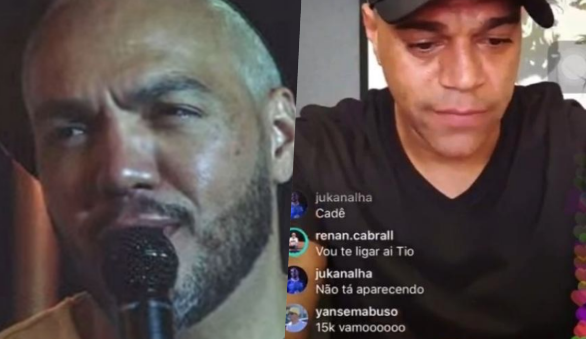 o apresentador invadiu a live do Belo afim de cobrar a dívida e deu o que falar (Foto Reprodução/Internet)