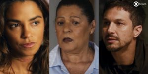 Brisa mal começa com Oto e Creusa já atrapalha em Travessia (Foto: Reprodução/Globo/Colagem/Thais Teles)