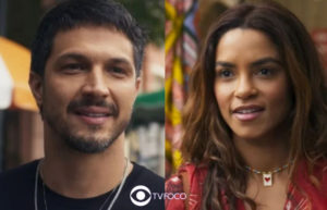 Travessia - Brisa (Lucy Alves) 'enterra' Ari (Chay Suede) de vez e tem noite de sexo ardente com Oto (Romulo Estrela) (Foto: Reprodução / Globo / Montagem TV Foco)