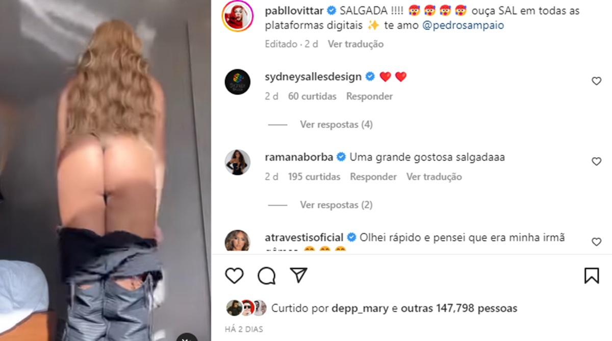 A cantora causou alvoroço em suas redes sociais ao divulgar nova música com Pedro Sampaio
