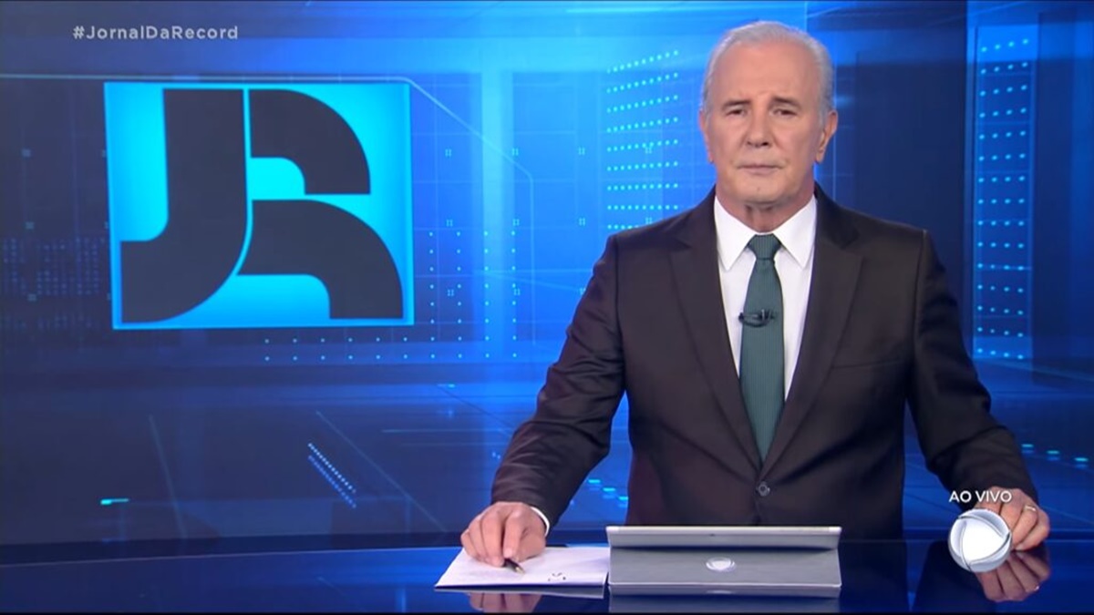 O âncora é um dos jornalistas mais bem pagos da Record TV e comanda há anos o Jornal da Record