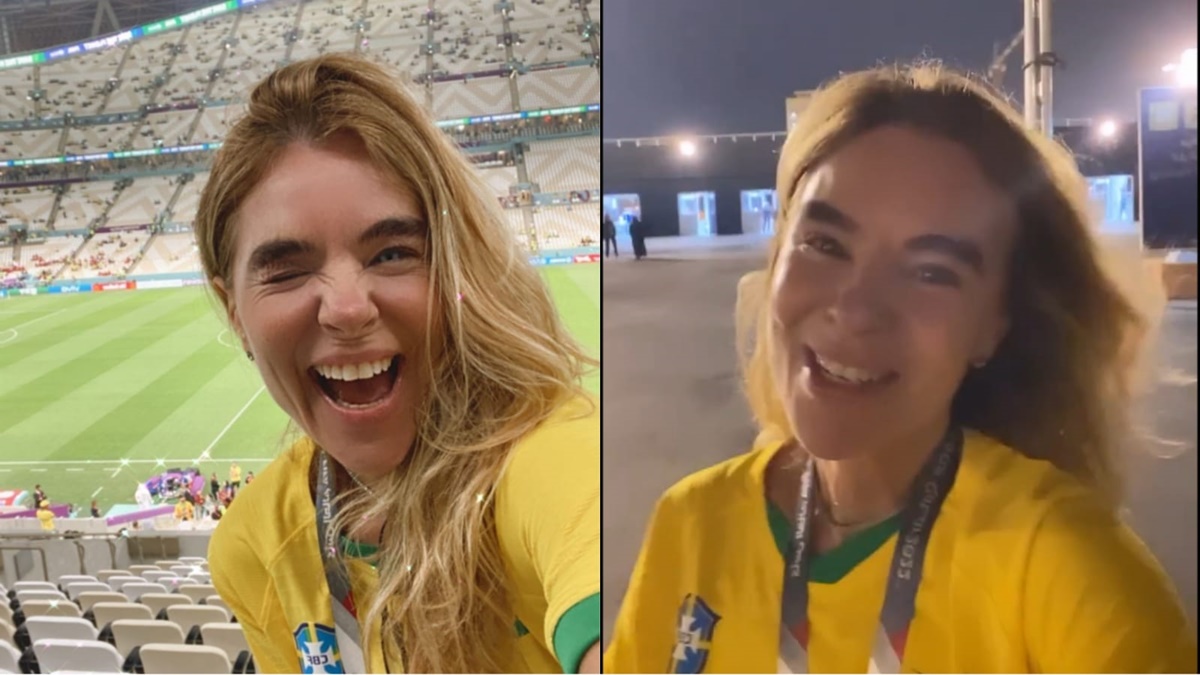 A loira mostrou luxo do estádio da Copa do Mundo do Catar em diversos registros (Reprodução/ Instagram)