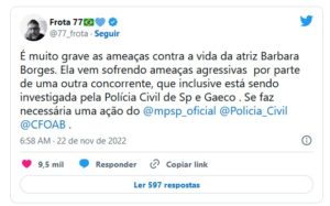 Alexandre Frota exige que Deolane Bezerra seja investigada pela polícia após ameaças (Foto: Reprodução / Twitter)