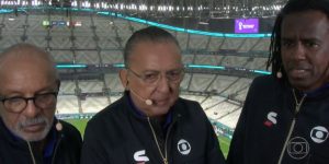 Galvão Bueno faz sua última Copa do Mundo no Catar (Foto: Reprodução / TV Globo)