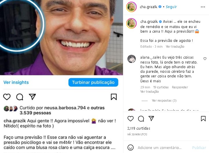 Guilherme de Pádua morreu e sensitiva afirmou que o ex-ator cometeu suicídio (Foto: Reprodução/ Instagram)