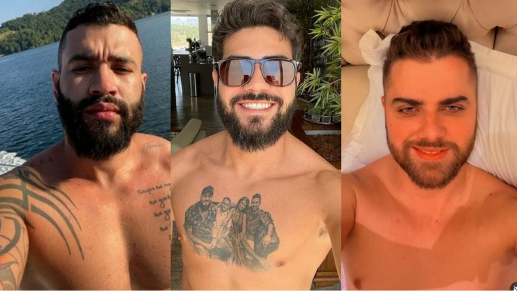 Gusttavo Lima Henrique E Zé Neto Desfilam Membros Em Sungas