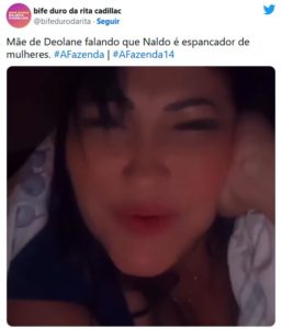 A Fazenda 14 - Após Naldo acusar peoa de 'trairagem', mãe de Deolane declara guerra ao cantor (Foto: Reprodução / Twitter)