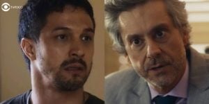 Stenio tentará ajudar Oto na novela Travessia (Foto: Reprodução/Globo/Colagem/Thais Teles)