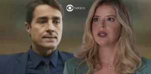 Rebeca (Mariana Santos) teve 'família comprada' por Danilo (Ricardo Pereira) em Cara e Coragem (Foto: Reprodução / Globo / Montagem TV Foco)