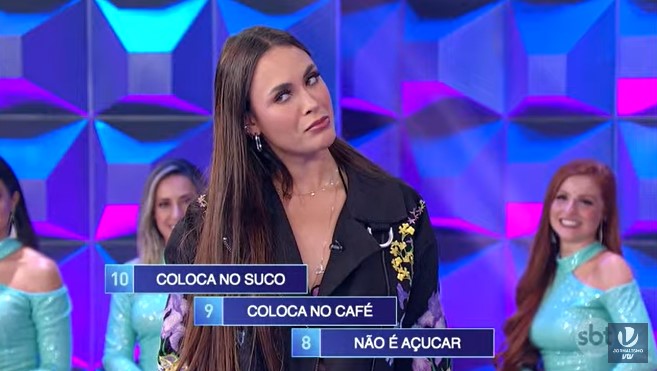 Sarah Andrade no Programa Silvio Santos (Foto: Reprodução)