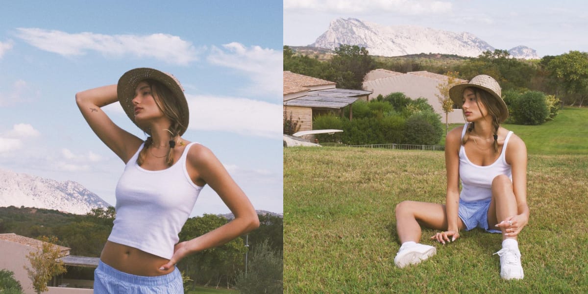 A modelo surgiu sem biquíni e elevou as temperaturas em suas redes sociais (Reprodução: Instagram)
