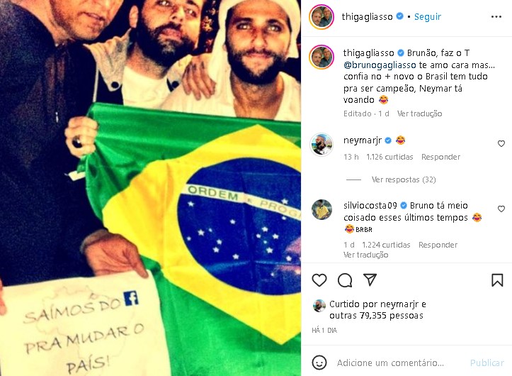 Thiago surpreendeu ao expor Bruno Gagliasso e até Neymar se envolveu (Foto: Reprodução)