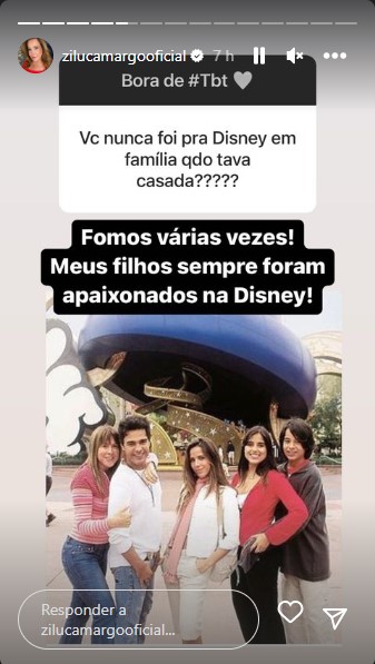 Zilu Godói ao lado de zezé Di Camargo e dos filhos do casal - foto: Reprodução