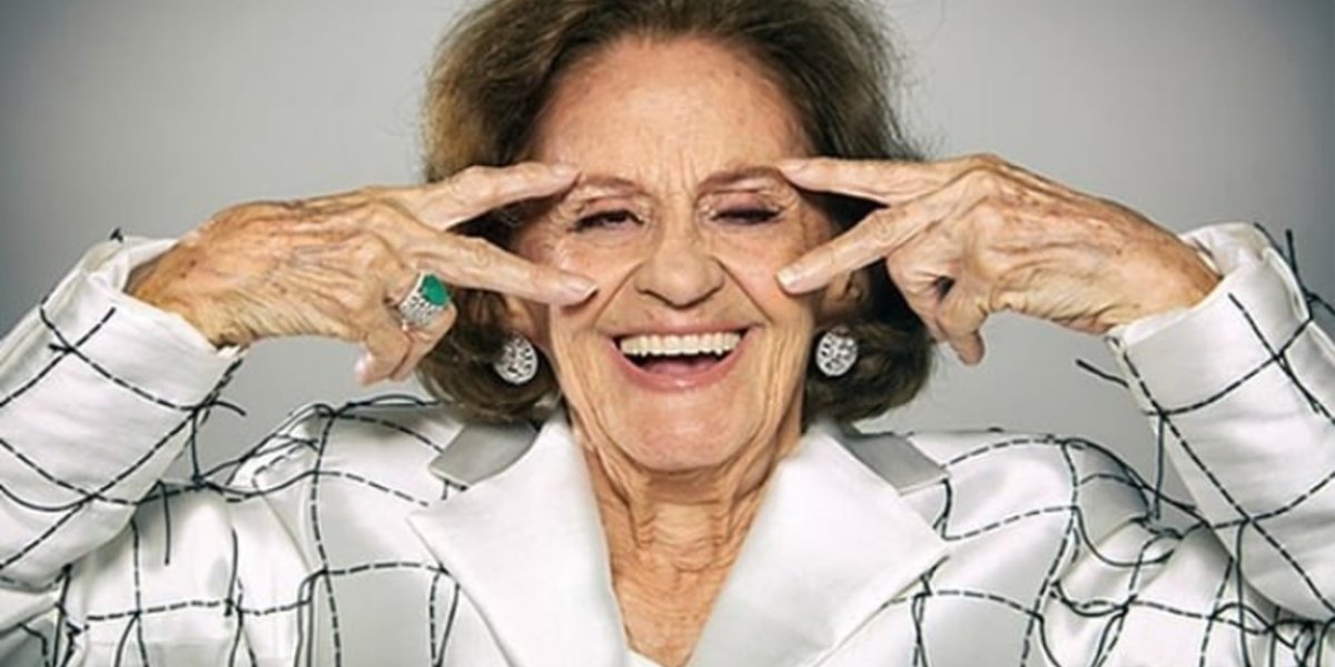 Laura Cardoso no auge dos seus 95 anos de idade(Foto Reprodução/Globo)