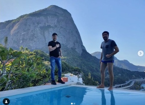 Marcelo Adnet recebeu Felipe Neto em sua casa (Foto: Reprodução/Instagram)