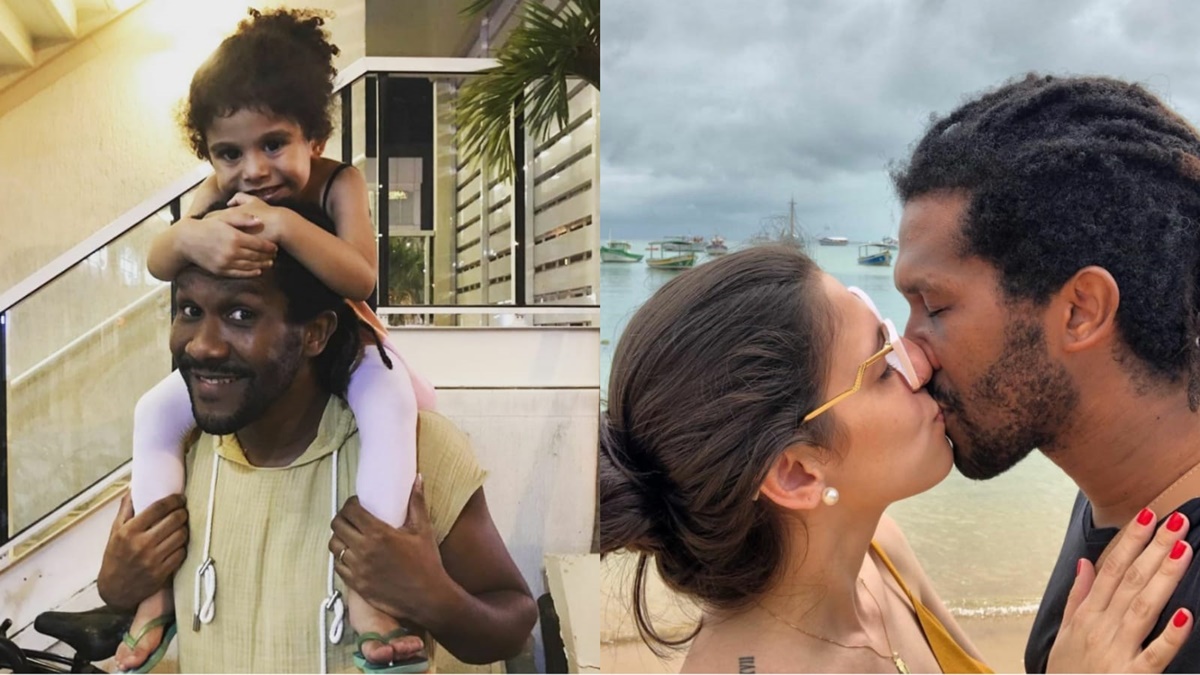 O ator com sua filha Beatriz e sua esposa, Barbara Laino (Reprodução/ Instagram)