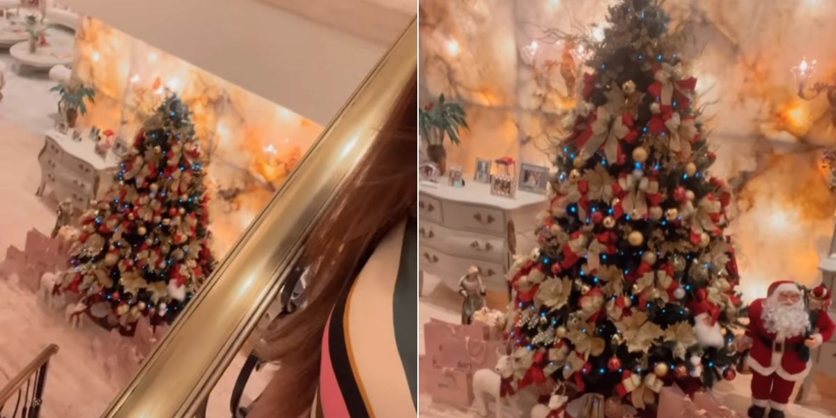 Cantora Simone Mendes mostra decoração de Natal de sua mansão