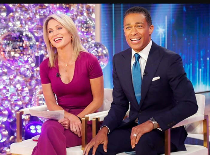 Amy Robach e Tj Holmes eram colegas no Good Morning America 