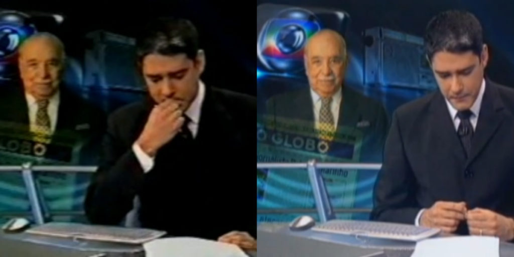 William Bonner noticiou morte de Roberto Marinho no 'Jornal Nacional' (Fotos: Reprodução/ TV Globo/ Montagem TV Foco)