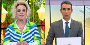 Ana Maria Braga e César Tralli no 