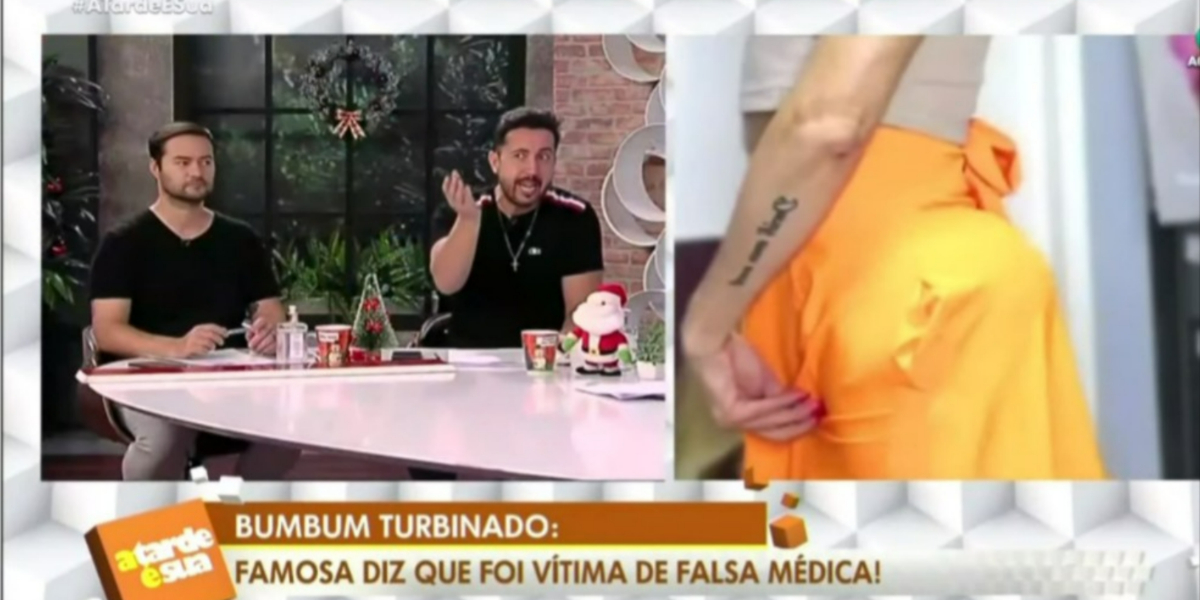 Léo Áquilla mostrou bunda solta no "A Tarde é Sua" (Foto: Reprodução/RedeTV!)