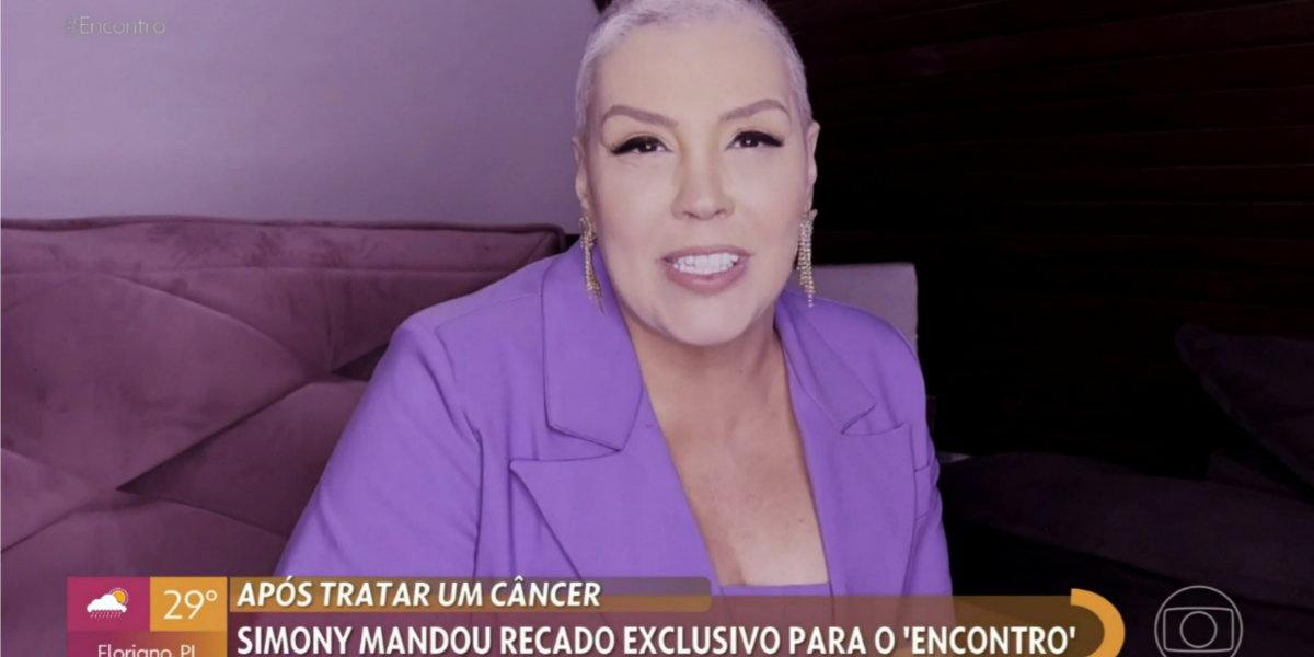 Simony falou sobre câncer no "Encontro" (Foto: Reprodução/TV Globo)