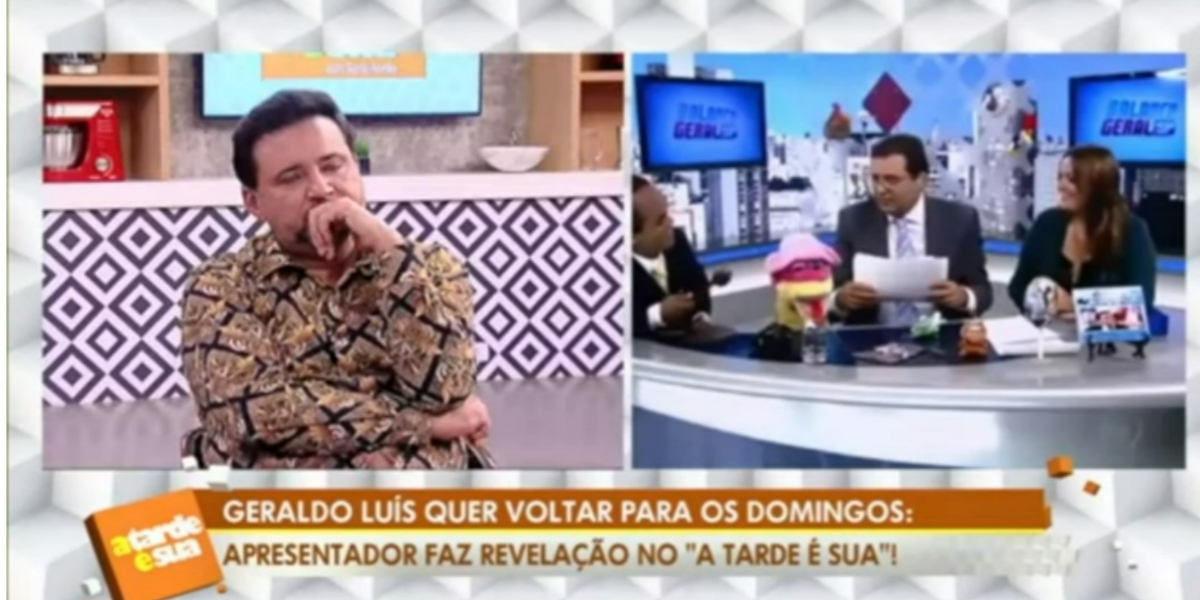 Geraldo Luís no "A Tarde é Sua" (Foto: Reprodução/RedeTV!)