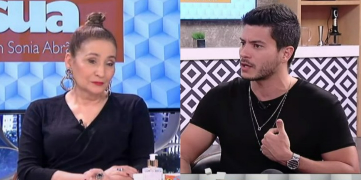 Sonia Abrão entrevistou Arthur Aguiar (Foto: Reprodução/RedeTV!)