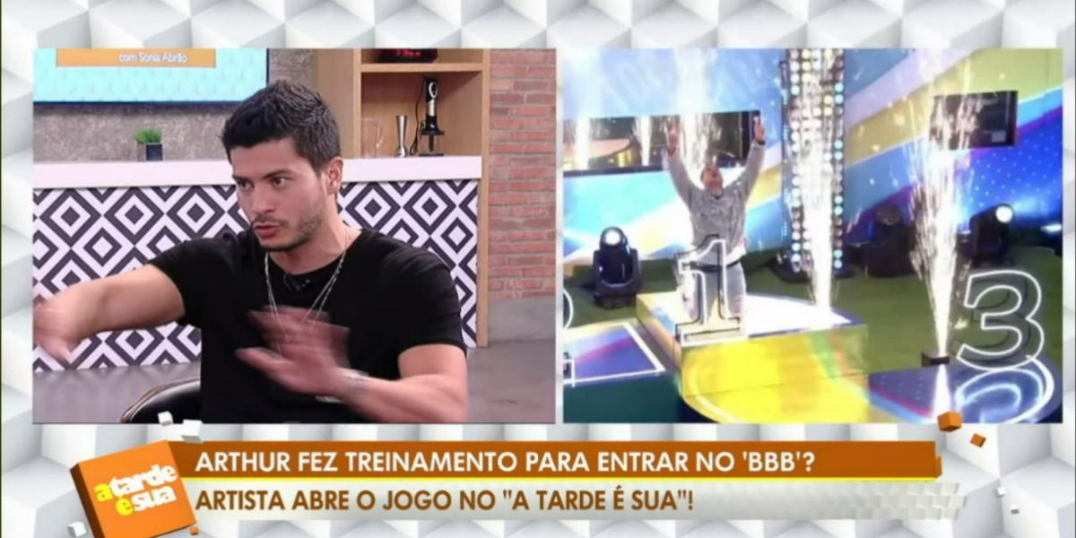 Arthur Aguiar no "A Tarde é Sua" (Foto: Reprodução/RedeTV!)