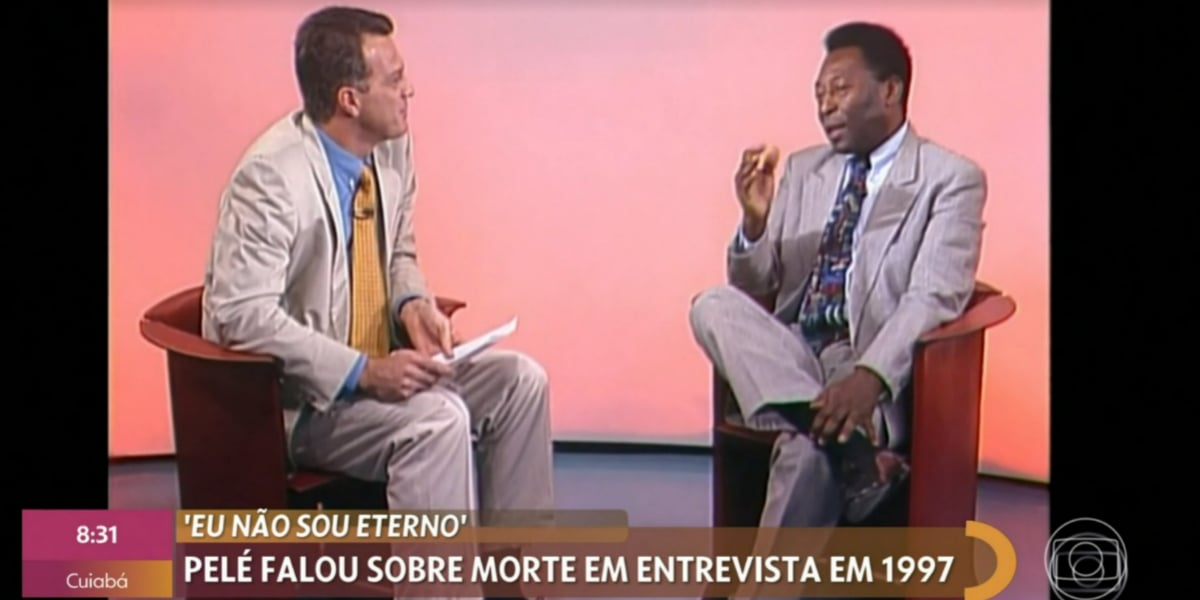 "Encontro" mostrou entrevista com Pelé (Foto: Reprodução/TV Globo)