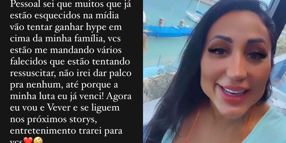 Dayanne Bezerra, irmã de Deolane, usou as redes sociais para falar da Farofa da Gkay