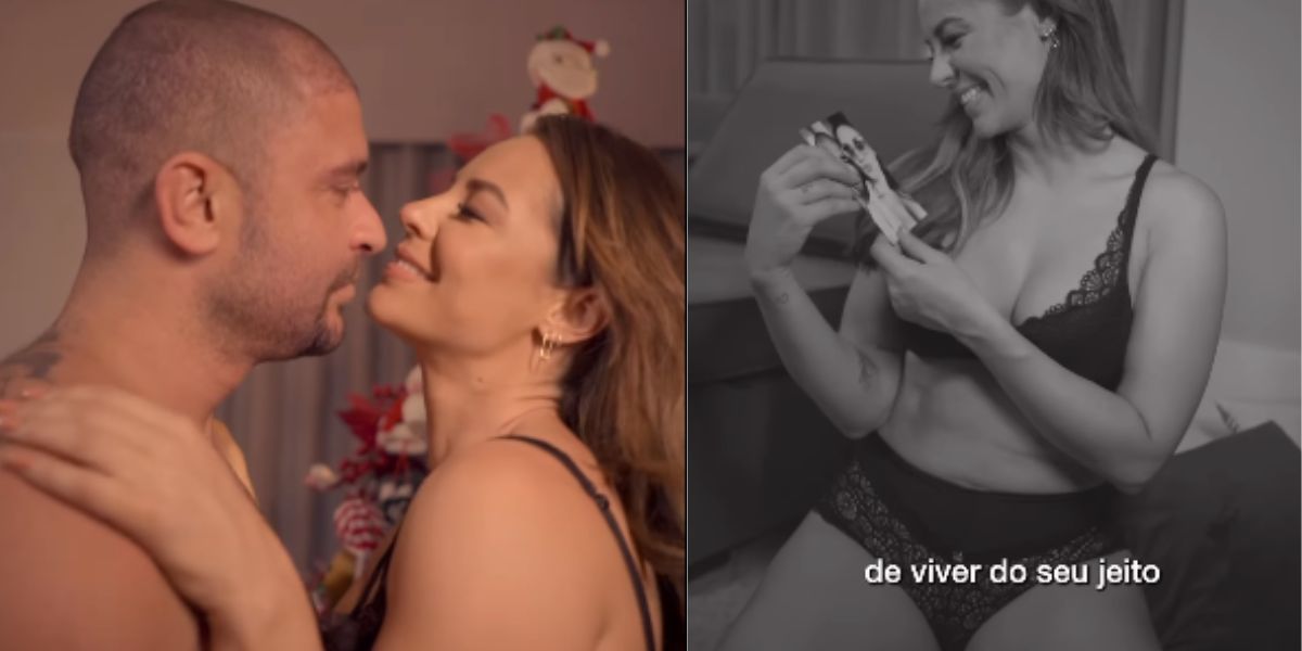 Paolla Oliveira surge em vídeo quente só de lingerie com Diogo Nogueira de cueca mostrando corpão - Foto Reprodução