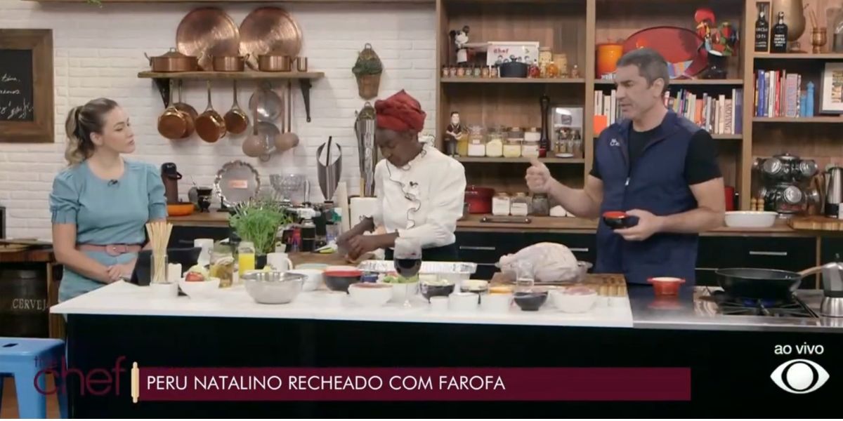 Edu Guedes fala sobre ingrediente para receita durante o The Chef