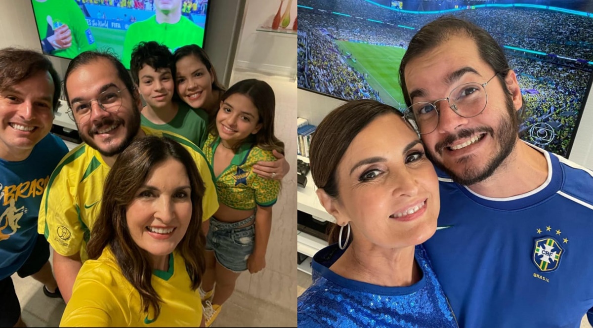 Fátima Bernanrdes em família para mais um jogo da Copa do Mundo do Catar (Reprodução/ Instagram)