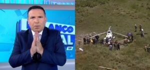 Gottino entrou ao vivo na Record com a cobertura da queda de um helicóptero- Foto: Montagem/TV Foco