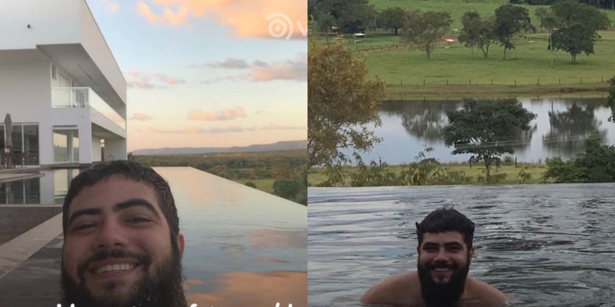 Henrique, da dupla com Juliano, é dono de fazenda com lago e piscina