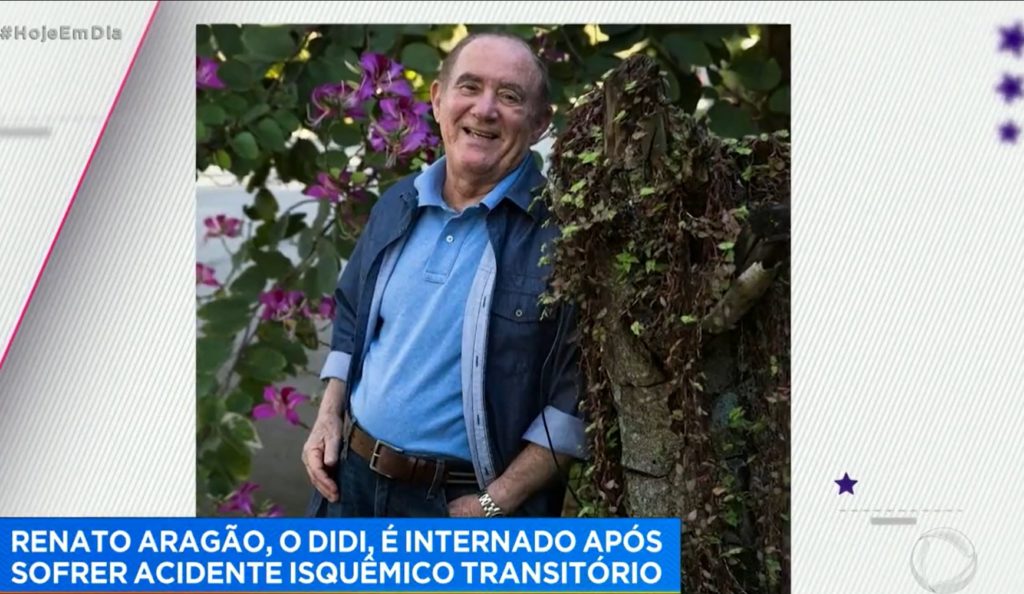 Hoje Em Dia atualizou o estado de Renato Aragão após o humorista sofrer um acidente isquêmico transitório