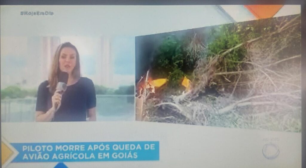 Hoje Em Dia repercutiu um acidente aéreo em Goiás