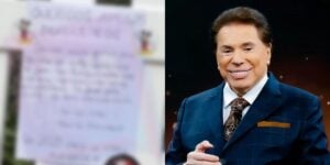 Silvio Santos deixou recado na porta (Reprodução)