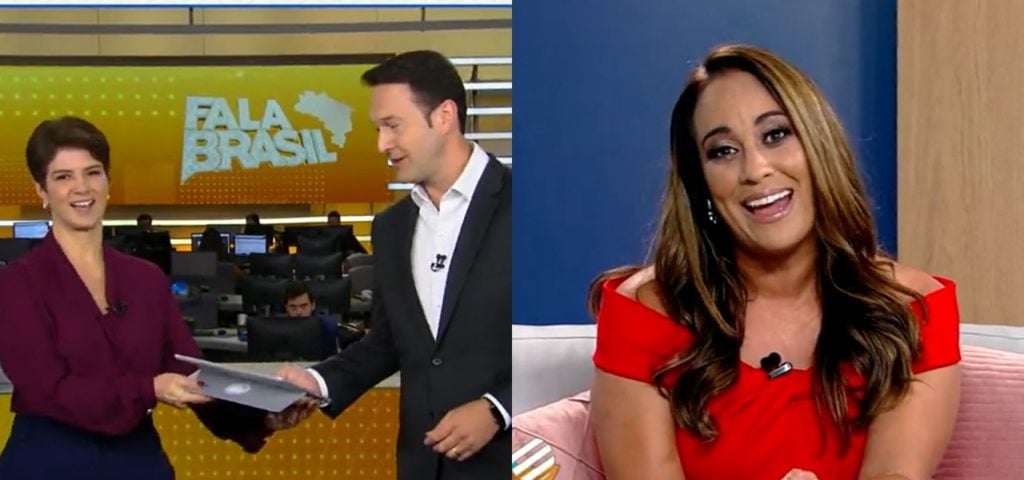 Mariana Godoy e Edu Ribeiro pediram para que as câmeras do Hoje Em Dia mostrassem Renata Alves