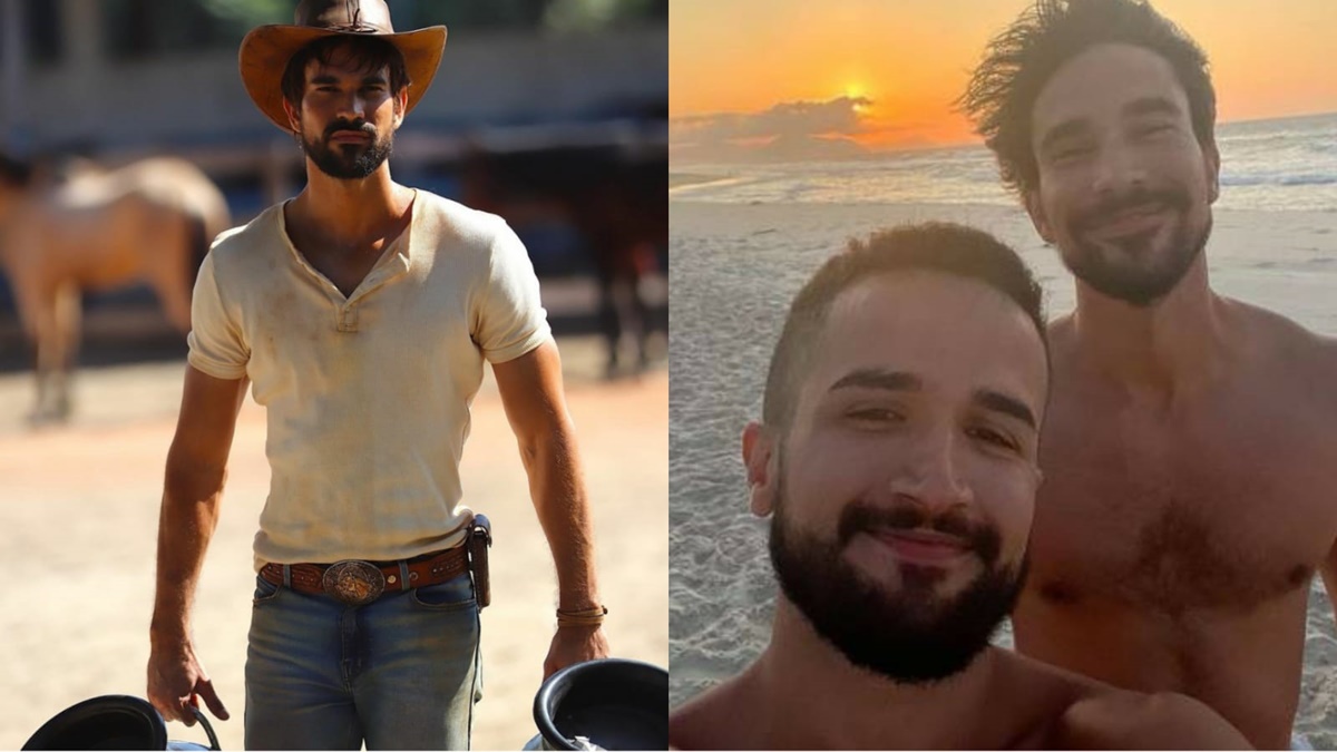 Joel Leiteiro de Mar do Sertão, se relaciona com outro homem há 4 anos (Fotos: Reprodução/ Globo/ Instagram)