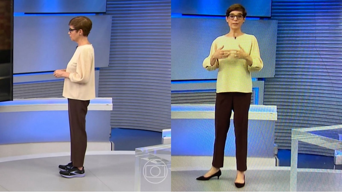 Renata Lo Prete de tênis no Jornal da Globo