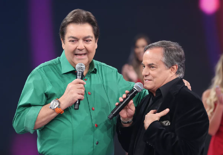 Faustão ao lado de Ronnie Von (Foto: Divulgação)