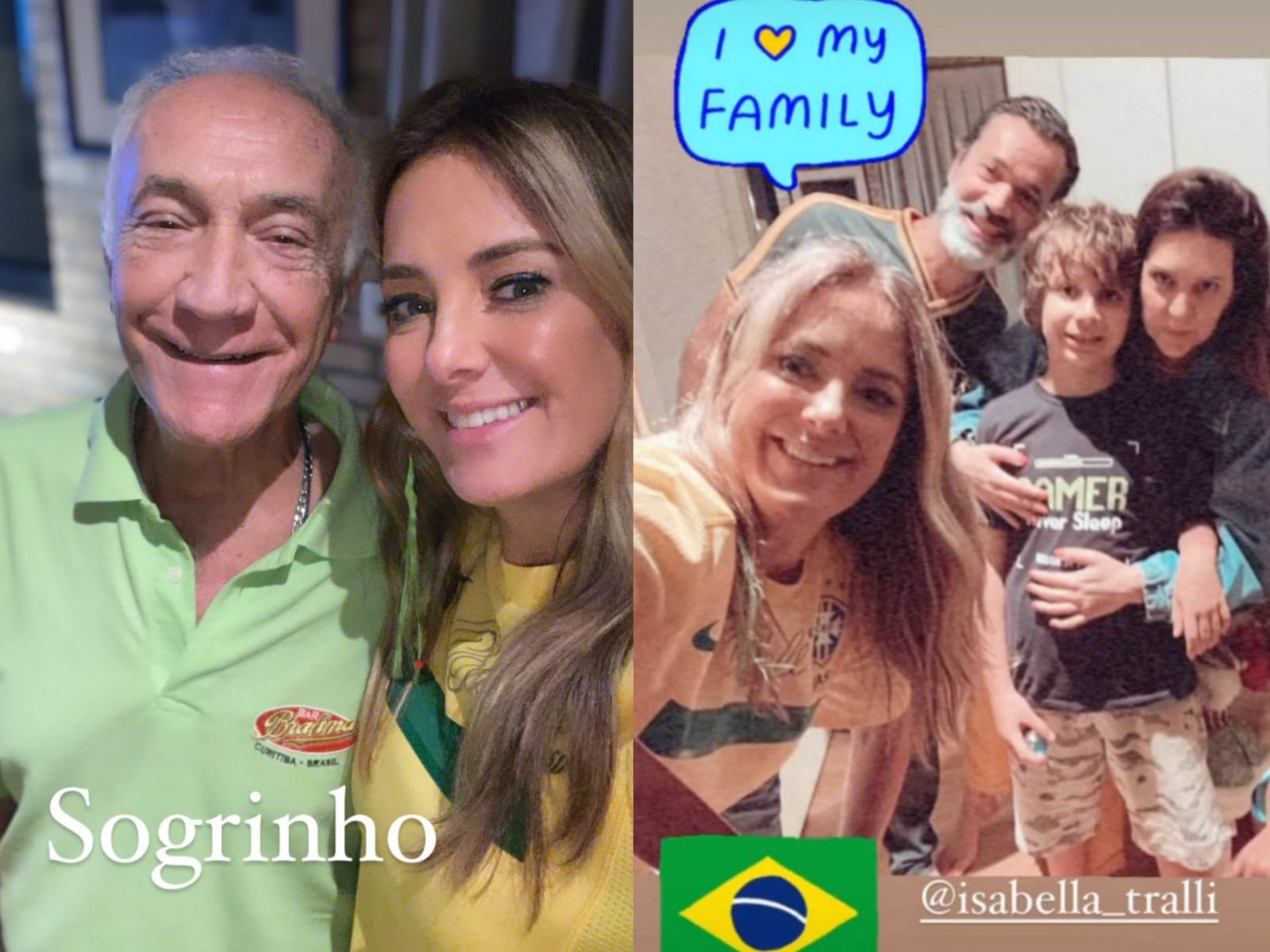 Ticiane Pinheiro e a família Tralli (Foto: Reprodução/Instagram/Montagem)